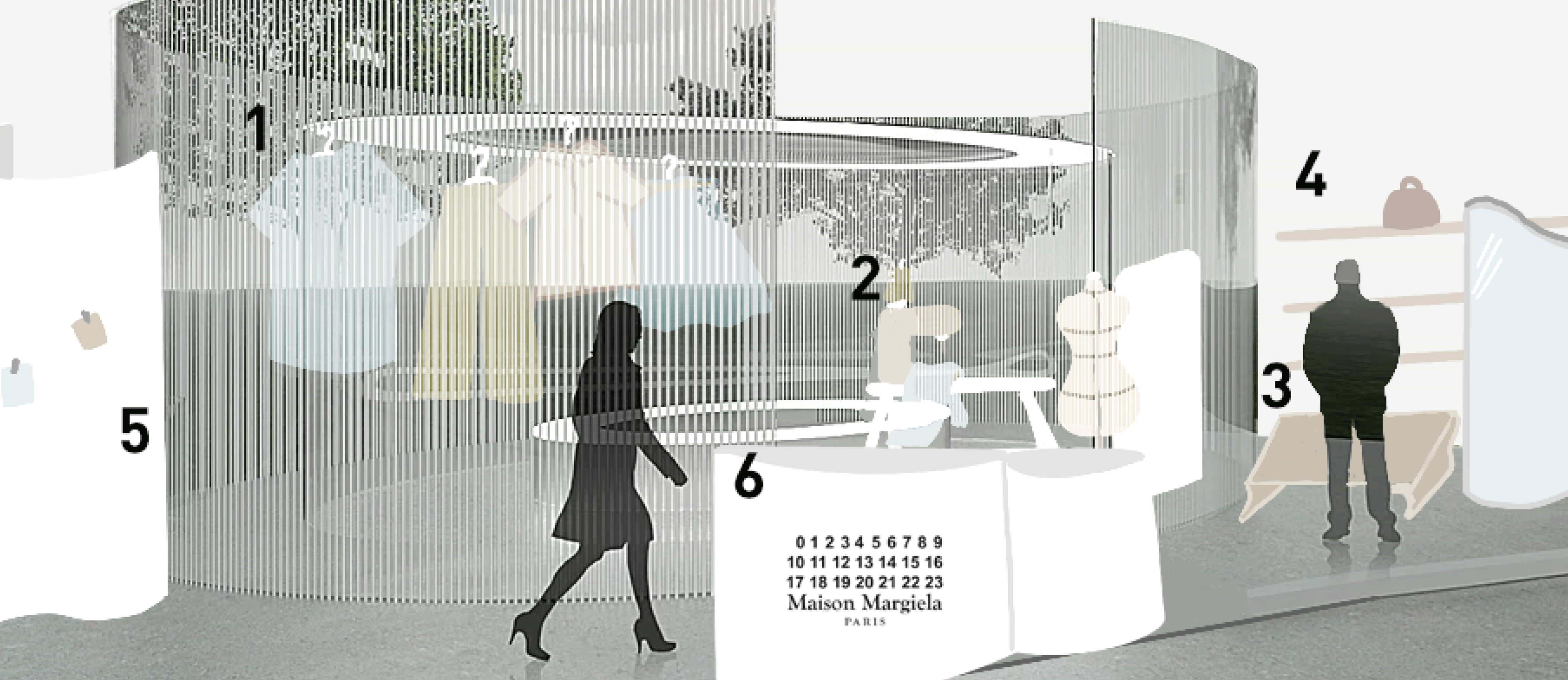Maison Margiela pop-up store plan