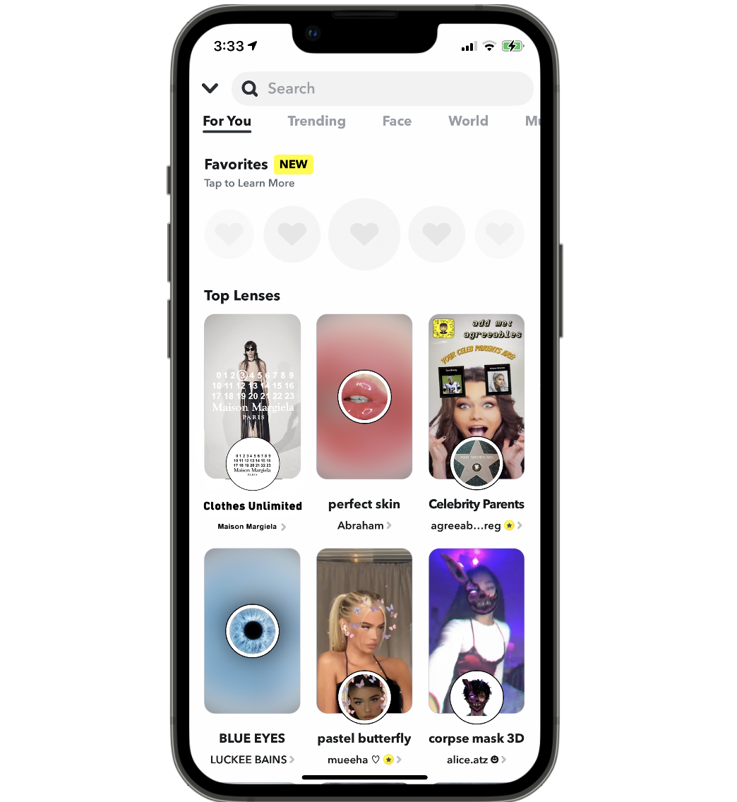 Maison Margiela mobile wireframe