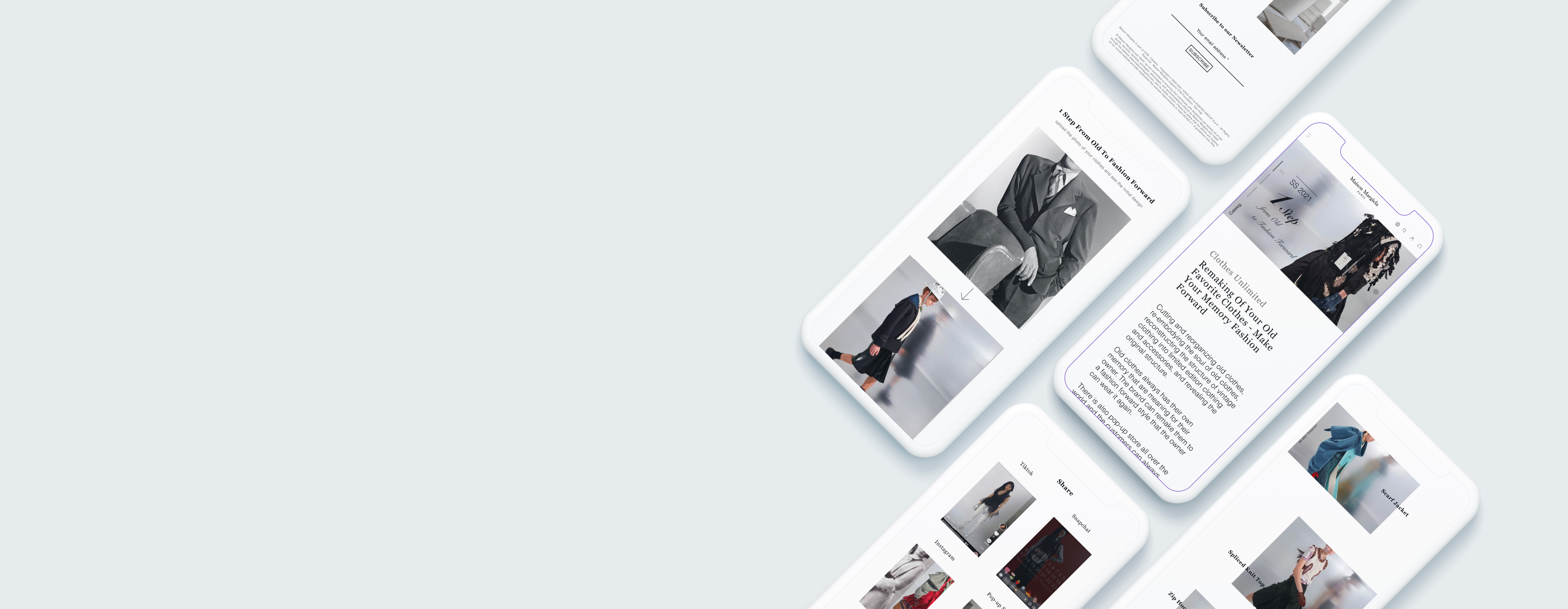 Maison Margiela mobile landing page