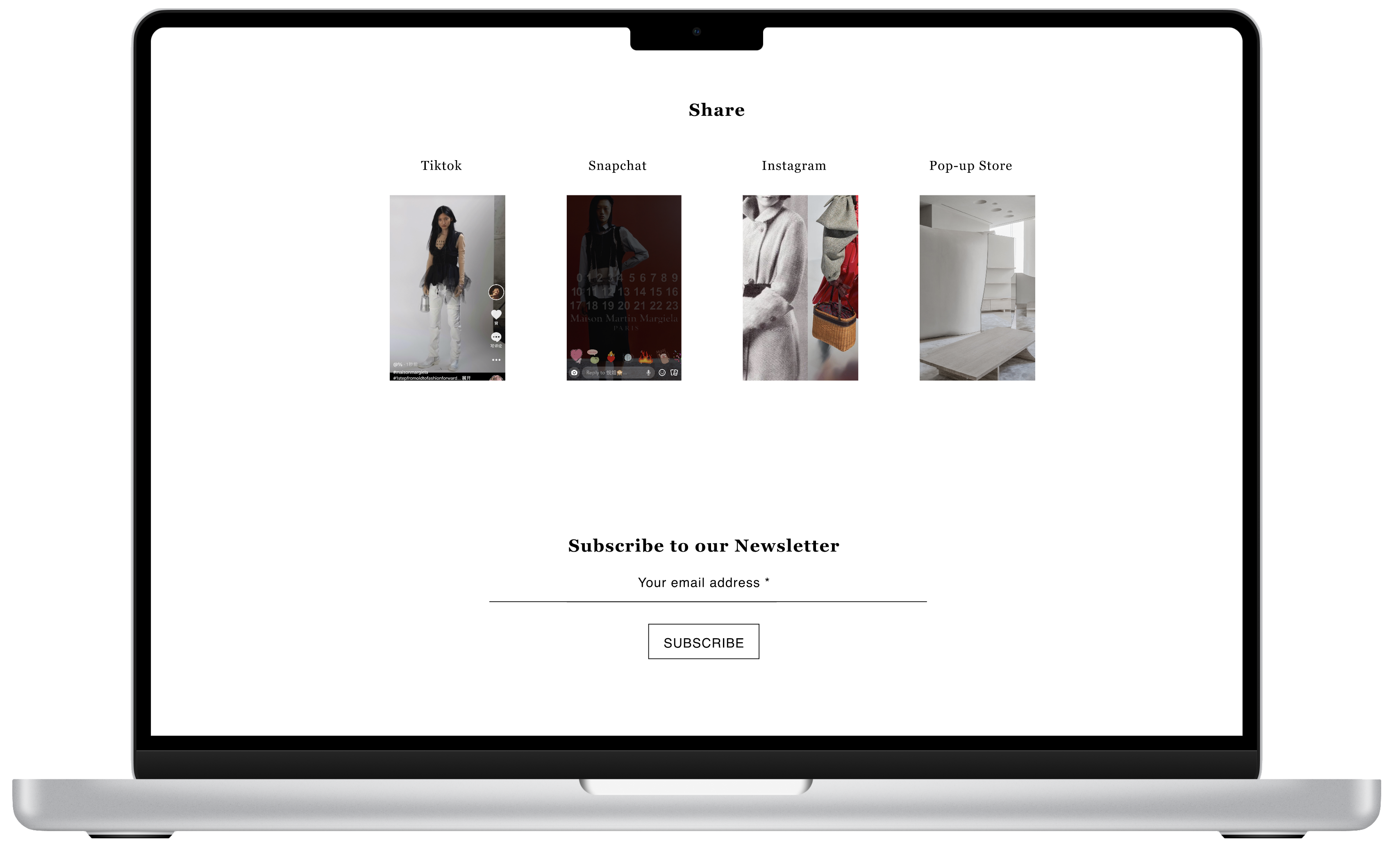 Maison Margiela desktop final screen