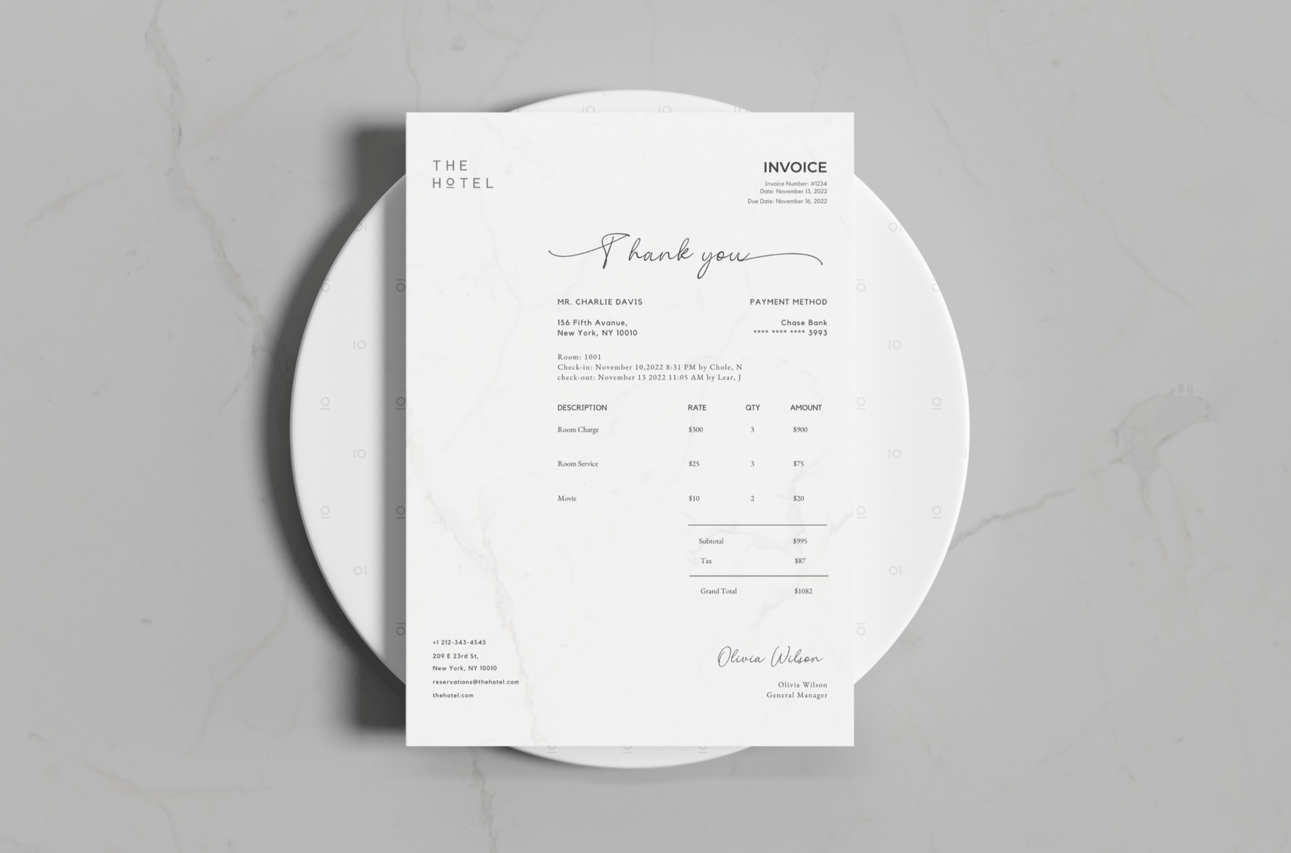 THE Hotel project artifact 1